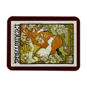 L'Ermitageアールヌーボーの花柄 マグネット (横)