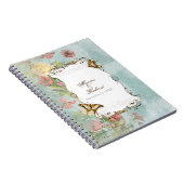 Lesのフルーアのシャクヤクのばら色のチューリップの花柄の花の結婚 ノートブック (右側)