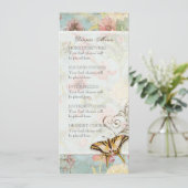 Lesのフルーアのシャクヤクのばら色のチューリップの花柄の花の結婚 メニュー (スタンド正面)