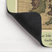 Lesの島Britanniquesの1700's地図 マウスパッド (コーナー)