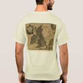 Lesの島Britanniquesの1700's地図 Tシャツ (裏面)
