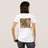Lesの島Britanniquesの1700's地図 Tシャツ (裏面フル)