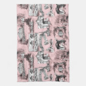 Lesはdeパリの~のドーファンのピンクを囲みます キッチンタオル (縦)