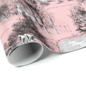 Lesはdeパリの~のドーファンのピンクを囲みます ラッピングペーパー (ロールコーナー)