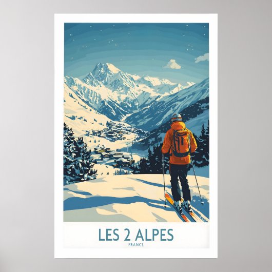 Les 2 Alpes Poster France 1 ポスター (正面)