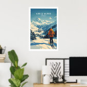 Les 2 Alpes Print France 1 ポスター (ホームオフィス)