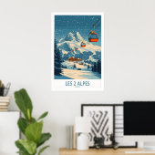 Les 2 Alpes Ski Poster 1 ポスター (ホームオフィス)