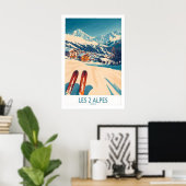 Les 2 Alpes Ski Poster Print 1 ポスター (ホームオフィス)