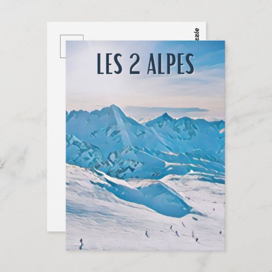 Les 2 Alpes Station de ski  ポストカード (正面/裏面)