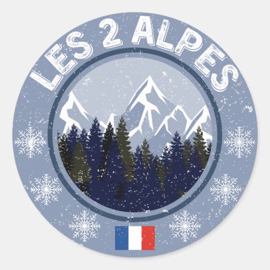 Les 2 Alpes Station de Ski ラウンドシール (正面)