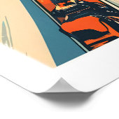 Les 2 Alpes Wall Art Ski Poster 1 ポスター (角)