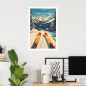 Les 2 Alpes Wall Art Ski Poster 1 ポスター (ホームオフィス)