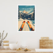 Les 2 Alpes Wall Art Ski Poster 1 ポスター (キッチン)