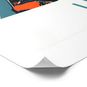 Les 2 Alpes Wall Art Ski Print 1 ポスター (角)