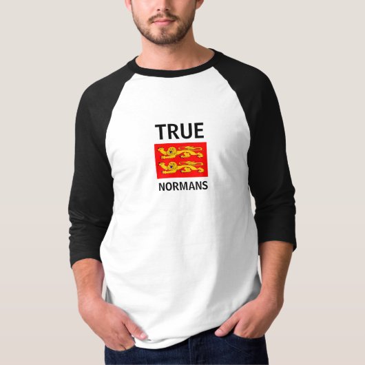"Les 2 léopards normands" "True Normans" Tシャツ (正面)