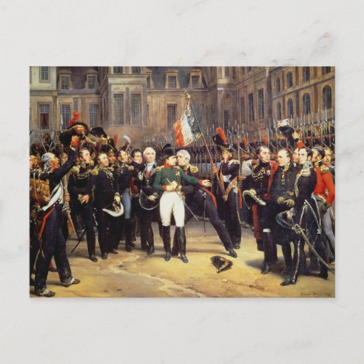 Les Adieux de Fontainebleau、1814年4月20日 ポストカード (正面)