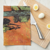 Les Alyscamps、紅葉ズバイビンセント・ヴァン・ゴッホ キッチンタオル (四つ折り)