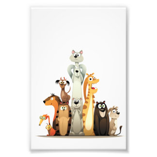 les animaux amusants フォトプリント