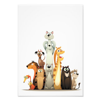 les animaux amusants フォトプリント