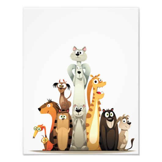 LES ANIMAUX AMUSANTS フォトプリント            (正面)