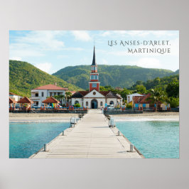 Les Anses-d'Arlet Martinique Scenic Coastal  ポスター