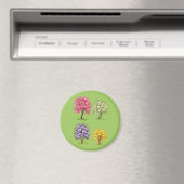 Les arbres en fleurs, couleurs imaginaires. マグネット (インサイチュ (食洗機))