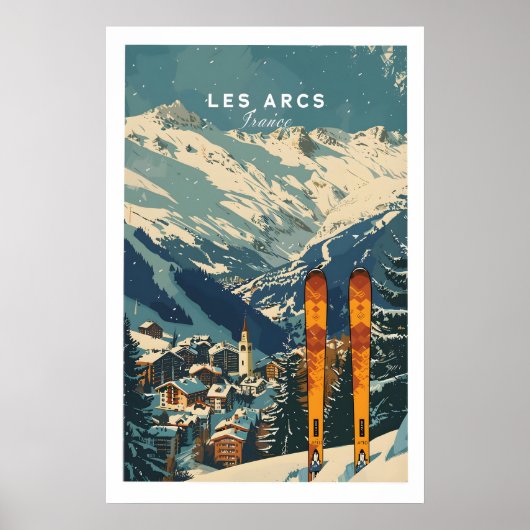 Les Arcs Ski Poster France 1 ポスター (正面)