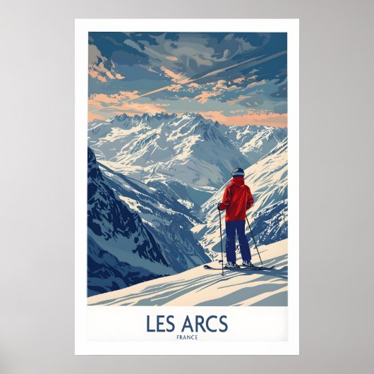 Les Arcs Ski Print - France 1 ポスター (正面)