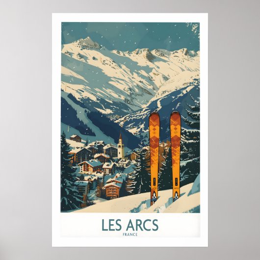 Les Arcs Wall Art - France 1 ポスター (正面)
