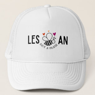 LES-Bee-ANプライド- Not a Phase Lesbian Flag & Bee キャップ