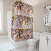 Les belles femmes de Mucha シャワーカーテン (インサイチュ)