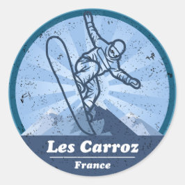 Les Carroz Station de ski - Snowboard ラウンドシール