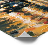  Les Champs-Élysées Paris France At Night  ポスター (角)