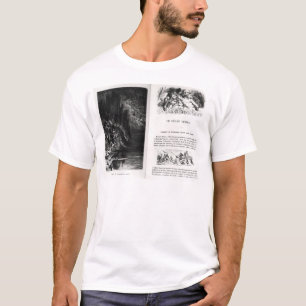 「Les Contesの2つの図解入りの、写真付きのなページ Tシャツ
