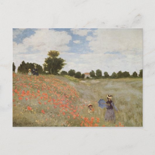 Les coquelicots - Claude Monet - 1873 ポストカード (正面)