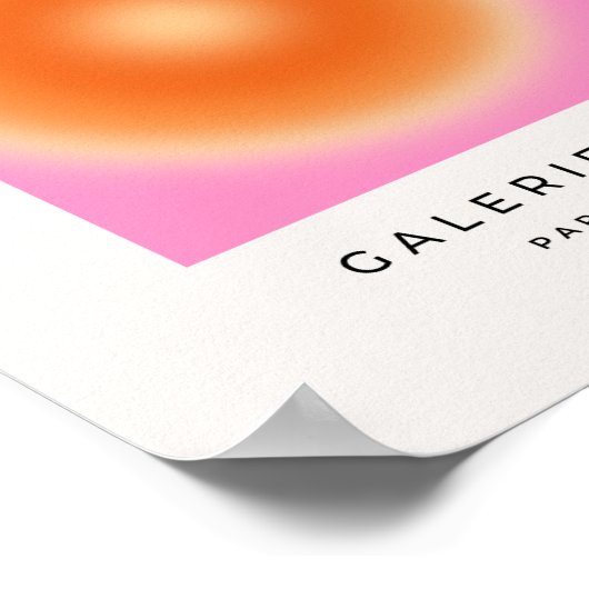 Les Couleurs 11 Pink And Orange Gradient ポスター (角)