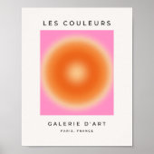 Les Couleurs 11 Pink And Orange Gradient ポスター (正面)
