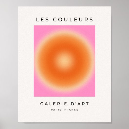 Les Couleurs 11 Pink And Orange Gradient ポスター (正面)