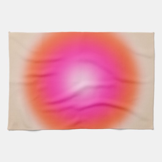 Les Couleurs 12 Orange And Pink Gradient キッチンタオル (横)