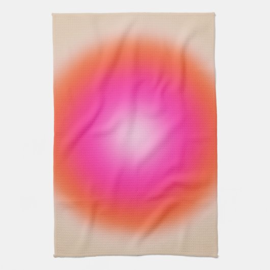 Les Couleurs 12 Orange And Pink Gradient キッチンタオル (縦)