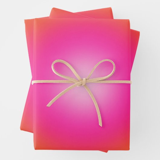 Les Couleurs 12 Orange And Pink Gradient ラッピングペーパーシート (インサイチュ)