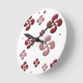 Les croix Basque 3d ! ラウンド壁時計 (傾斜)