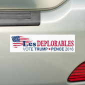 Les Deplorables -切札のペニー2016年 バンパーステッカー (車上)