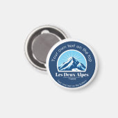 Les Deux Alpes Isère France ski resort souvenir  マグネット (正面/裏面)