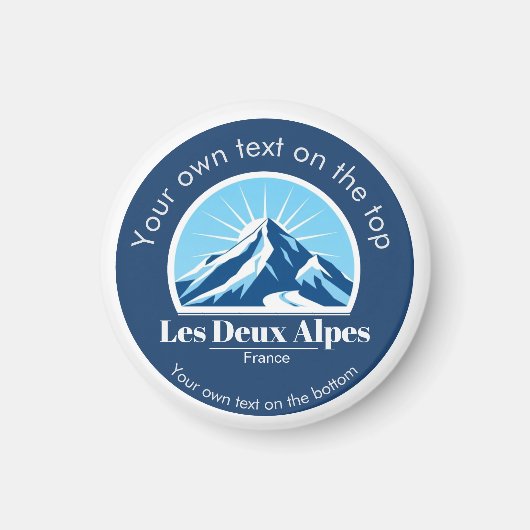 Les Deux Alpes Isère France ski resort souvenir  マグネット (正面)
