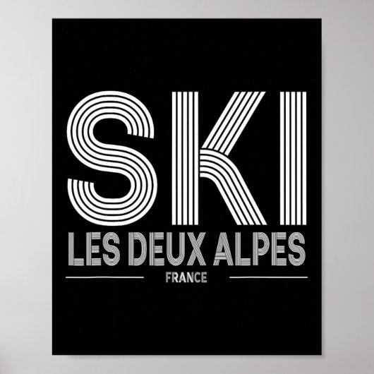 Les Deux Alpes Ski Resort France Alps French Skiin ポスター (正面)