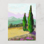 Les deux cyprés en Provence, Vaucluse. ポストカード (正面)