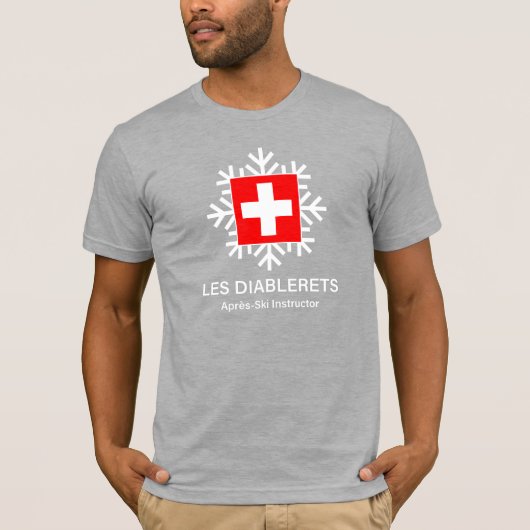 Les DiableretsのスイスのApresスキーインストラクター Tシャツ (正面)