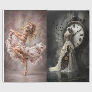 Les duos ballerina & Marié - AG - Decoupage cadeau ラッピングペーパー