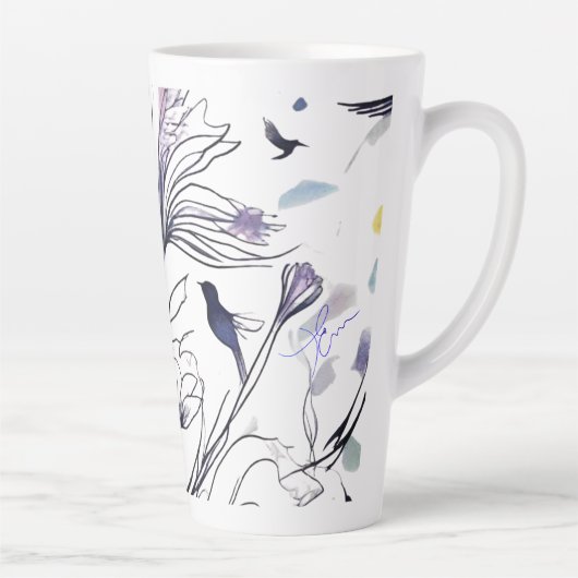 Les envolés 2 Tasse カフェラテマグ (右)